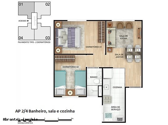 Apartamento, 2 quartos, 45 m² - Foto 9